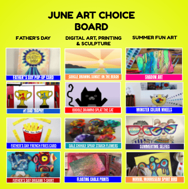 June Art Choice Board